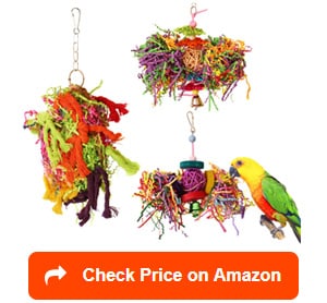 bwogue 5pcs bird parrot toys